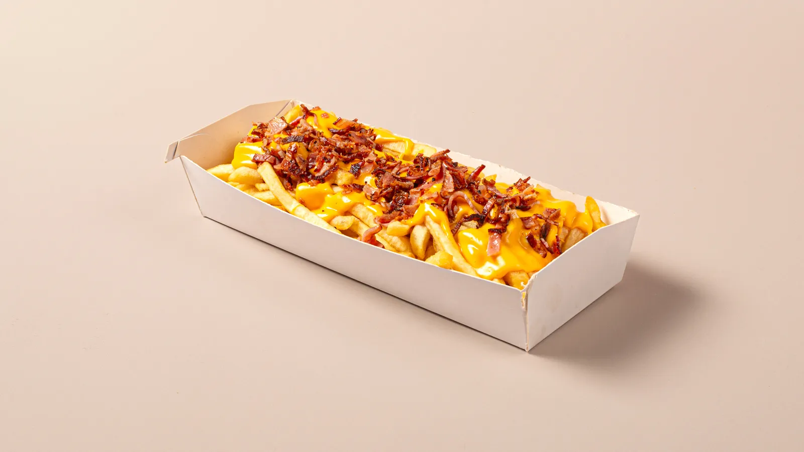 French Fries με Cheddar Sauce & Bacon